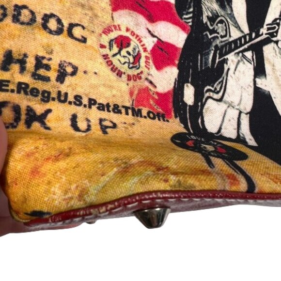 Ashley‎ M Women Embellished Patriotic Elvis Print Handbag Multicolor Beaded Flag - Picture 9 of 16